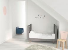 Ліжечко-трансформер IndigoWood Bubble Kit 144,5x63,5cm gray (з додатковим бортиком)